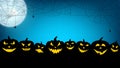 Black halloween pumpkins with spider Royalty Free Stock Photo