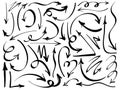 Black hand drawn arrows set Royalty Free Stock Photo