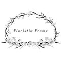 Vector Delicate Floristic Frame. Flower Design Element Royalty Free Stock Photo