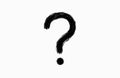 Black hand-drawn question mark isolated on white background. Simple doodle mark uncertainty curiosity. Graphic artwork design Royalty Free Stock Photo