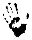 Black hand print Royalty Free Stock Photo