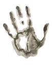 Black hand print Royalty Free Stock Photo