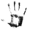 Black hand print Royalty Free Stock Photo