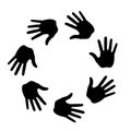 Black Hand Print icon Royalty Free Stock Photo