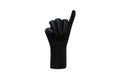 Black hand showing little finger isolated on white background Royalty Free Stock Photo