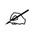 Black Hand write symbol for banner, general design print and websites.