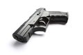 Black handgun on white Royalty Free Stock Photo