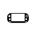 Black Handheld game console symbol for banner, general design print and websites.