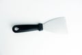 black handle putty knife isolated on white background Royalty Free Stock Photo