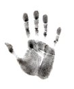 Black Handprint Royalty Free Stock Photo