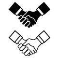 Black handshake icon