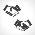 Black Handshake Vector Icon