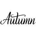 Black handwritten inscription autumn