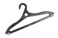 Black hanger for clothes and underwear white background.