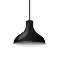 Black Hanging Lamp Isolated White Background