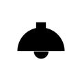 A black hanging lamp vector icon