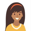 Black happy girls icon vector.Woman icon illustration Royalty Free Stock Photo