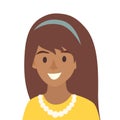 Black happy girls icon vector.Woman icon illustration