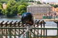 Black Harley Davidson Helmet on a motorbike handlebar