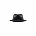 Minimalist Black Fedora Hat Illustration On White Background Royalty Free Stock Photo