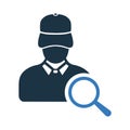 Black hat seo icon. Simple vector on isolated white background Royalty Free Stock Photo