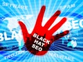 Black Hat Seo Website Optimization 2d Illustration