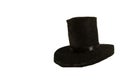 Black hat on white isolated background.Black man`s hat Royalty Free Stock Photo