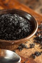 Black Hawaiin Lava Sea Salt Royalty Free Stock Photo