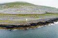 Black Head Lighthouse, situated in the rough landscape of Burren, amidst a bizarre scenery of steep limestone mountains and rocky
