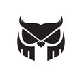 Black head modern owl logo design vector graphic symbol icon sign illustration creative idea Royalty Free Stock Photo