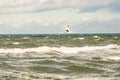 Black Headed Gull Flying Deep Over The Baltic Sea
