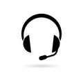 Black Headphone icon Royalty Free Stock Photo