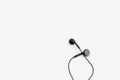 Black headphone isolate on white background Royalty Free Stock Photo