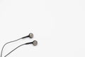 Black headphone isolate on white background Royalty Free Stock Photo