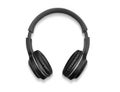 Black headphone isolate on white background. top view Royalty Free Stock Photo