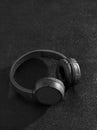 Black headphones Royalty Free Stock Photo