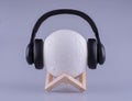 Black headphones Royalty Free Stock Photo