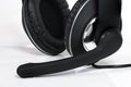 Black headphones, headset