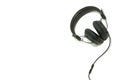 Black headphones isolated on white background Royalty Free Stock Photo