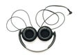 Headphones on white background