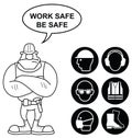 Black Health and Safety Signs Royalty Free Stock Photo