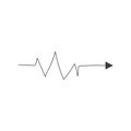 Black Heart beat monitor pulse line art icon for medical apps and websites isolated on white background EPS 10 Royalty Free Stock Photo