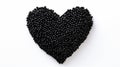 black heart close up view generated by AI tool