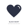 black heart icon on white background. Simple element illustration from Shapes concept Royalty Free Stock Photo