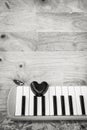 Black heart and melodian Royalty Free Stock Photo