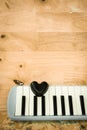 Black heart and melodian Royalty Free Stock Photo