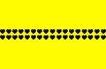 Black Heart Shape on Yellow Background. Hearts Dot Design. Can be used for Illustration purpose, background, website, businesses,