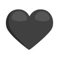 Black Heart Sign Emoji Icon Illustration. Love Vector Symbol Emoticon Design Clip Art Sign Comic Style. Royalty Free Stock Photo