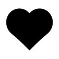 Black heart vector icon. Royalty Free Stock Photo