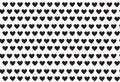 Black hearts, pattern with hearts, vector